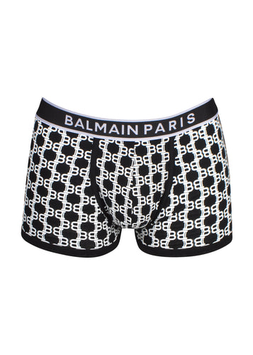 Balmain - All Over Monogram Bs Boxer - 099029 - BRLC65040 - Black White