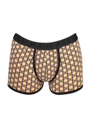 Balmain - Monogram Iconic B All Over Print Boxers - 100159 - CBRLC65130 - Beige