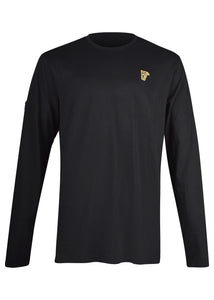 Versace Collection - Classic Long Sleeve Iconic Half Medusa T-Shirt - 097001 - V800491R - Black Gold