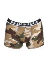 Balmain - Logo Embroidered Waistband Camouflage Boxer - 099031 - BRLD55050 - Camouflage
