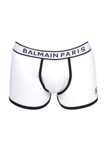 Balmain - Contrast Embroidered Logo Waistband Boxer - 099030 - BRLD55020 - White