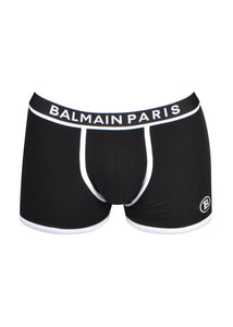 Balmain - Contrast Embroidered Logo Waistband Boxer - 099030 - BRLD55020 - Black