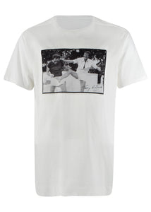 Limitato - Crewneck Short Sleeved Roger Moore Print T-Shirt - 095080 - White