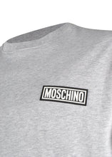 Moschino Couture- Slim Fit Crew Neck T Shirt Rubber Stamp MOSCHINO Badge - 200003 - Grey