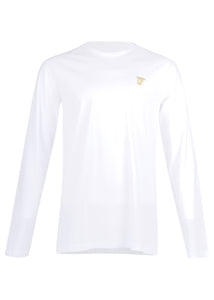 Versace Collection - Classic Long Sleeve Iconic Half Medusa T-Shirt - 097001 - V800491R - White Gold