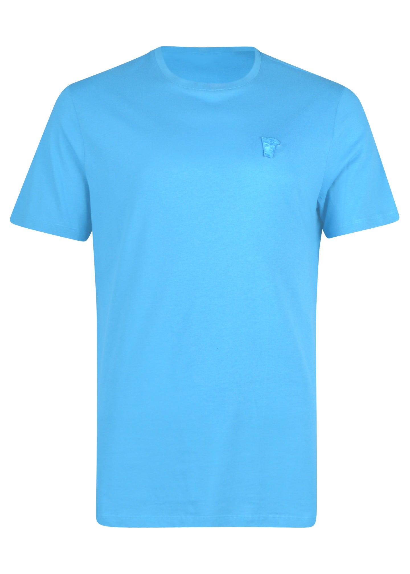 Versace Collection - Short Sleeve Iconic Half Medusa T-Shirt - 095010 - V800683 - Turquoise