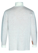 Trussardi -Wool mohair jacquard polo neck pullover Crest - 100330 - Cream