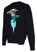 Trussardi- Greyhound Crewneck Sweatshirt MIlano Print back - 100333 - Black
