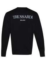 Trussardi- Greyhound Crewneck Sweatshirt MIlano Print back - 100333 - Black