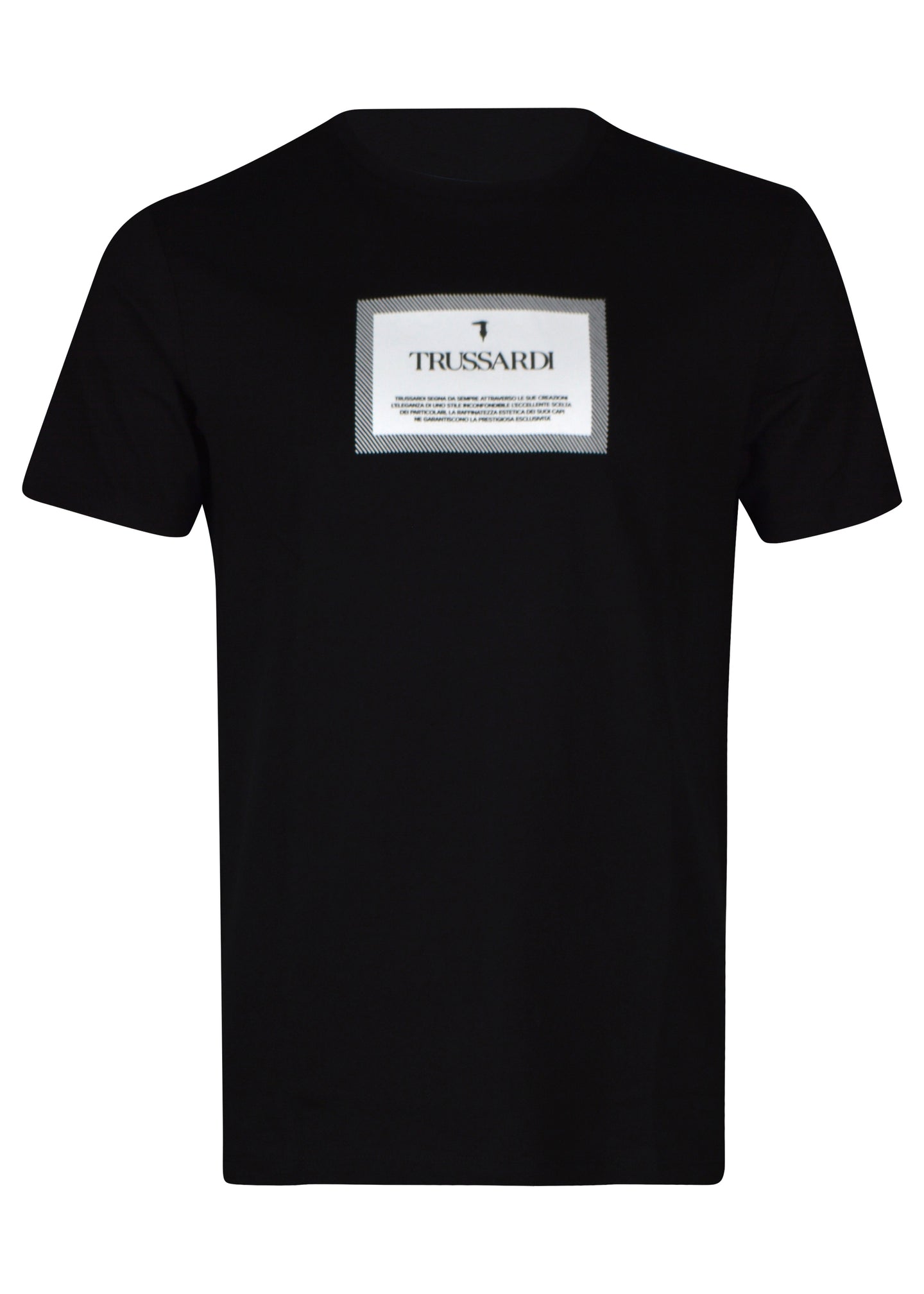 Tussardi-Crewneck T Shirt Trussardi Box Logo - 100337 - Black