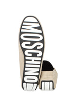 Moschino - Suede Driving Shoe Loafer Gold Finish Letters On Front - 099129 - Beige