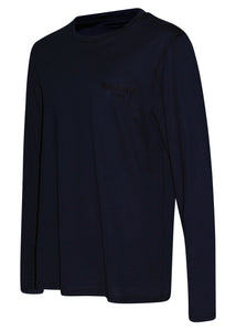 Balmain - Long Sleeve Embroidered Balmain Paris on Chest - 100161 - Navy