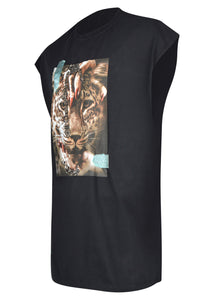 RH45 - MACKENZIE Embellished Leopard Tee - 099411 - Black