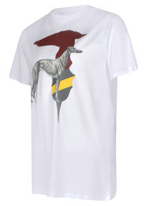 Trussardi-Short Sleeve T Shirt new graphic reworking of the iconic Trussardi Levriero detail- 100328 - White