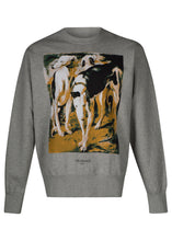 Trussardi- 32F00115  Iconic Trussardi levriero detail Crew neck Sweatshirt - 100331 - Grey