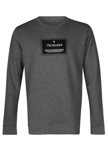 Trusardi- Crewneck Sweatshirt Box Logo Trussardi Badge - 100332 - Grey