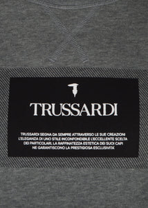 Trusardi- Crewneck Sweatshirt Box Logo Trussardi Badge - 100332 - Grey