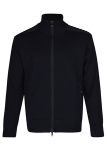 Paul & Shark - Classic Zip Through Heavy Knit Funnel Neck Jacket - 100187 - Navy