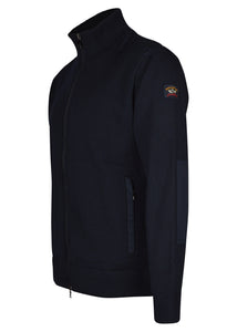 Paul & Shark - Classic Zip Through Heavy Knit Funnel Neck Jacket - 100187 - Navy