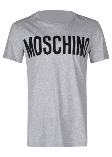 Moschino - Crewneck T-Shirt Classic Block Moschino Logo Chest - 100019 - J07057040 - Grey