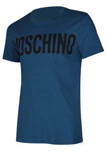 Moschino - Crew Neck Tshirt Classic Block Moschino Logo Chest - 300012 - Blue 1310