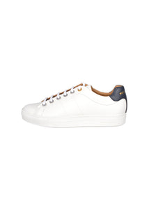 Paul & Shark - Trainer Leather Upper Cup Tennis Style Lace Up - 099417 - White