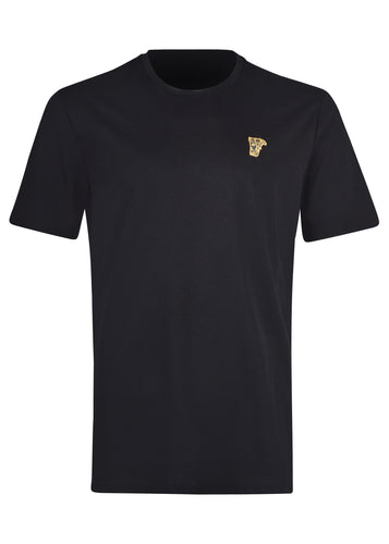 Versace Collection - Classic Iconic Half Medusa Short Sleeve T-Shirt - 097000 - V800683R - Black Gold