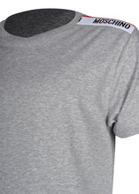Moschino - Short Sleeve Crew T-Shirt Multi Colour Tape Shoulder - 100079 - A1916 - Grey