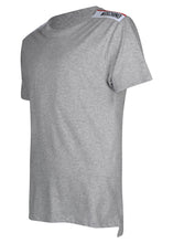 Moschino - Short Sleeve Crew T-Shirt Multi Colour Tape Shoulder - 100079 - A1916 - Grey