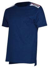 Moschino - Short Sleeve Crew T-Shirt Multi Colour Tape Shoulder - 08 - Navy