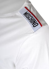 Moschino - Short Sleeve Crew T-Shirt Multi Colour Tape Shoulder - 100079 - A1916 - White