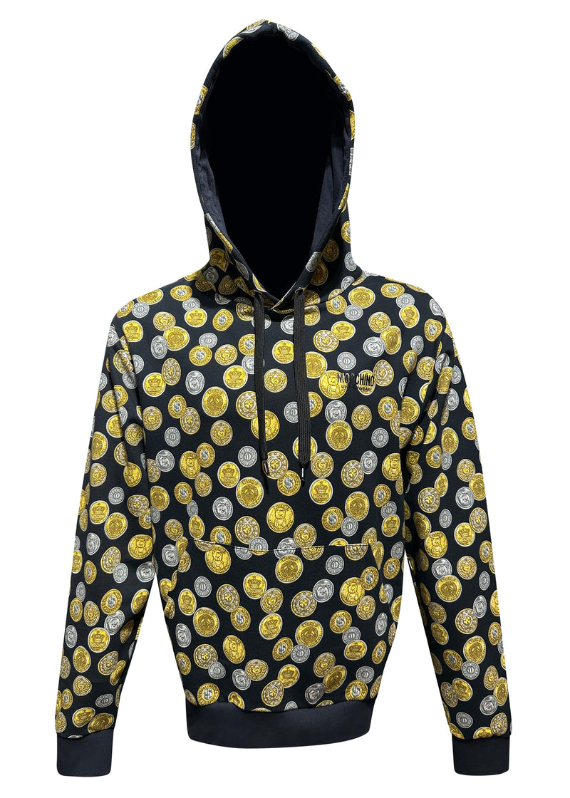 Moschino Track -Moschino Bear Coin Allover Print Hoodie - 4009366 