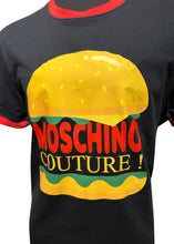 Moschino Couture - Contrast Neck Moschino Burger Print T-Shirt - 300066 - Black