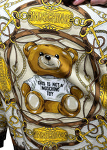 Moschino Couture - Bear Chain Bling Bear Zip Thru Sweatshirt - 400474 - White Gold