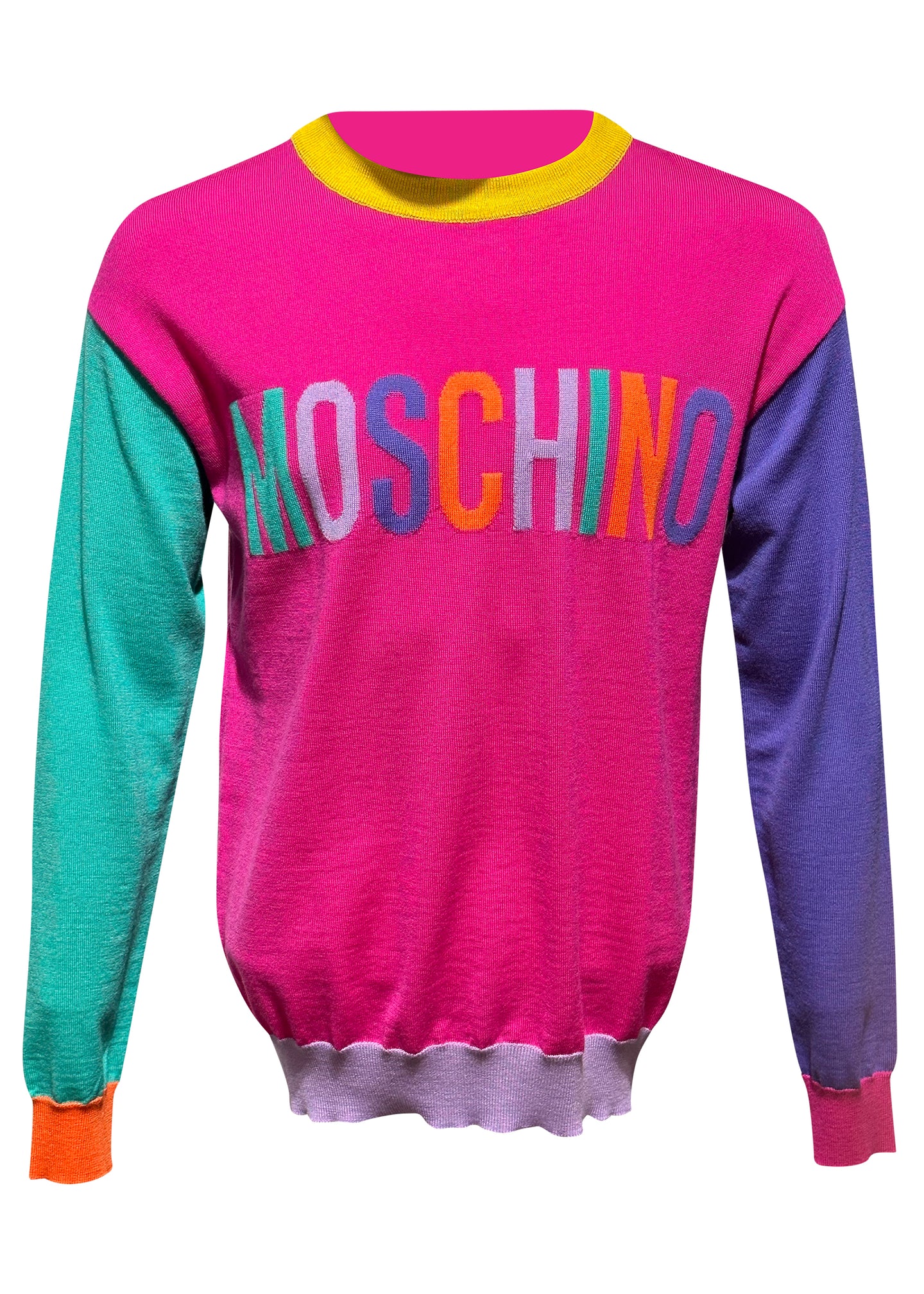 Moschino Couture - Multicolor Moschino Logo Crewneck Knitted Jumper - 400138 - Multicolor