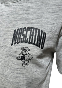 Moschino Couture - Crewneck Moschino Gym  Bulldog T-Shirt - 400009 - Grey