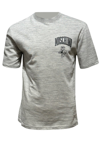 Moschino Couture - Crewneck Moschino Gym  Bulldog T-Shirt - 400009 - Grey