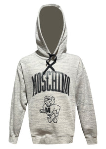 Moschino Couture - Moschino Gym Bulldog Overhead Hoodie - 400018 - Grey