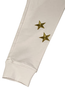 Moose Knuckles - Iconic Gold Badges Moose Knuckles Joggers - 400192 - White Gold