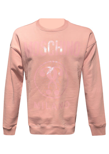 Moschino Couture - Crewneck Moschino Tonal Logo Sweatshirt - 400017 - Pink