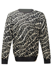 Moschino Track - Crewneck Moschino Multiprint - 300044 - Black