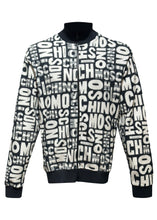 Moschino Track - Zip Thru Allover Print Moschino Letters - 300178 - Black White