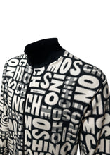 Moschino Track - Zip Thru Allover Print Moschino Letters - 300178 - Black White