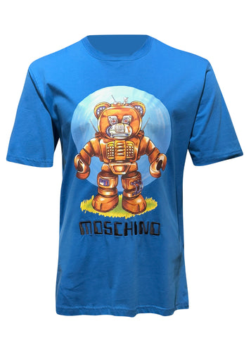 Moschino Couture - Crewneck Moschino Space Bear T-Shirt - 400012 - Blue