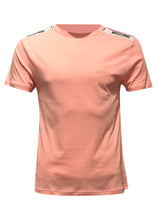 Moschino - Short Sleeve Crew T-Shirt Multi Colour Tape Shoulder - 500150 - Pink