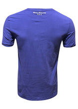 Balmain - Crewneck Short Sleeve T Shirt Tonal Balmain Logo Embroidered - 300332 - Blue
