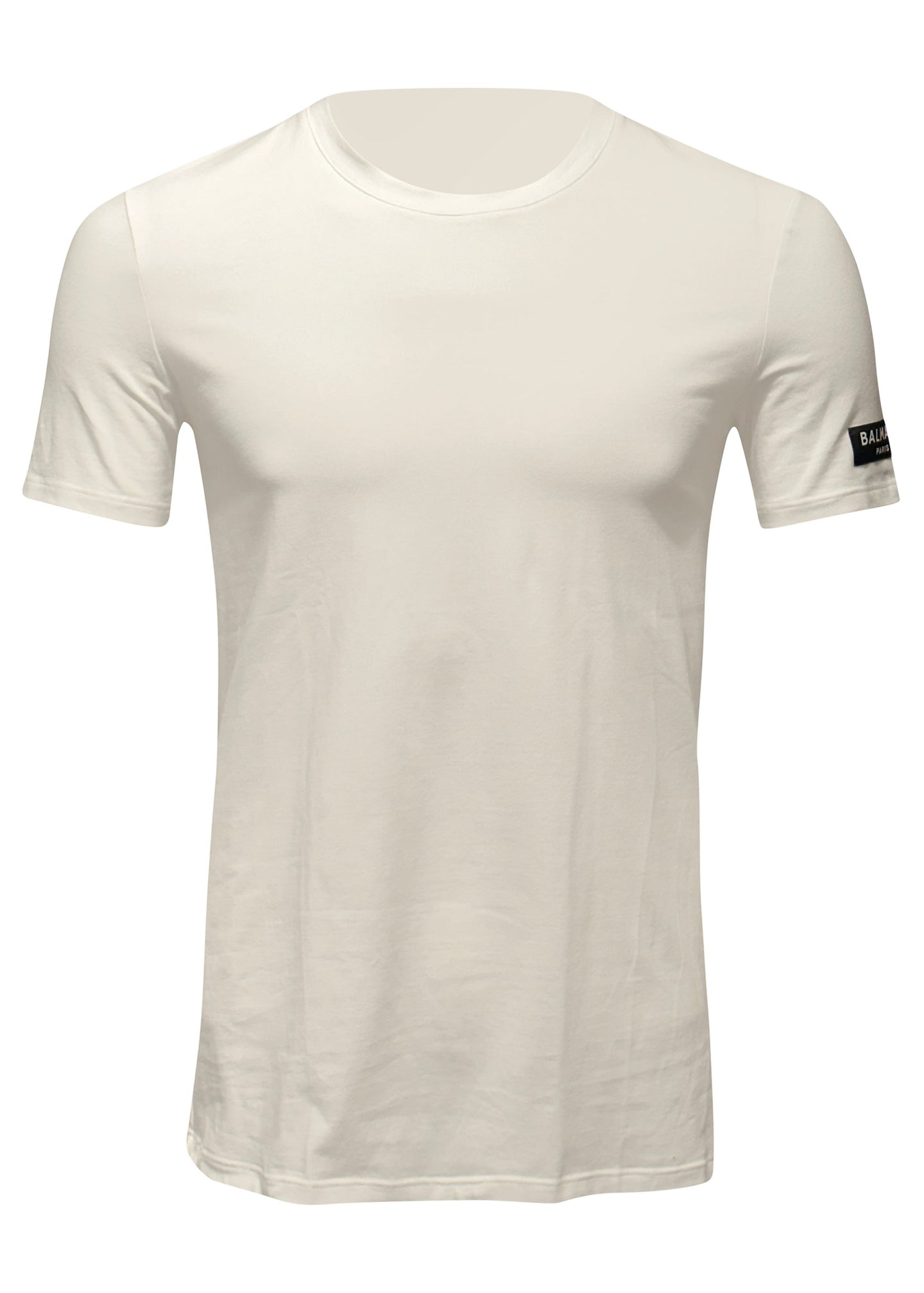 Balmain - Crewneck Iconic Logo On Arm T-Shirt - 200334 - White