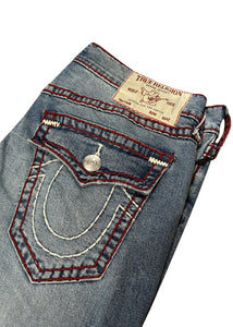 True Religion - Rocco Flap Red Stitching Contrast Pocket - 400324 - Blue Red