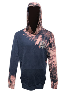 RH45 - Vulcan Tie Dye Hooded Sweatshirt - 200195 - Navy Red Tie Dye