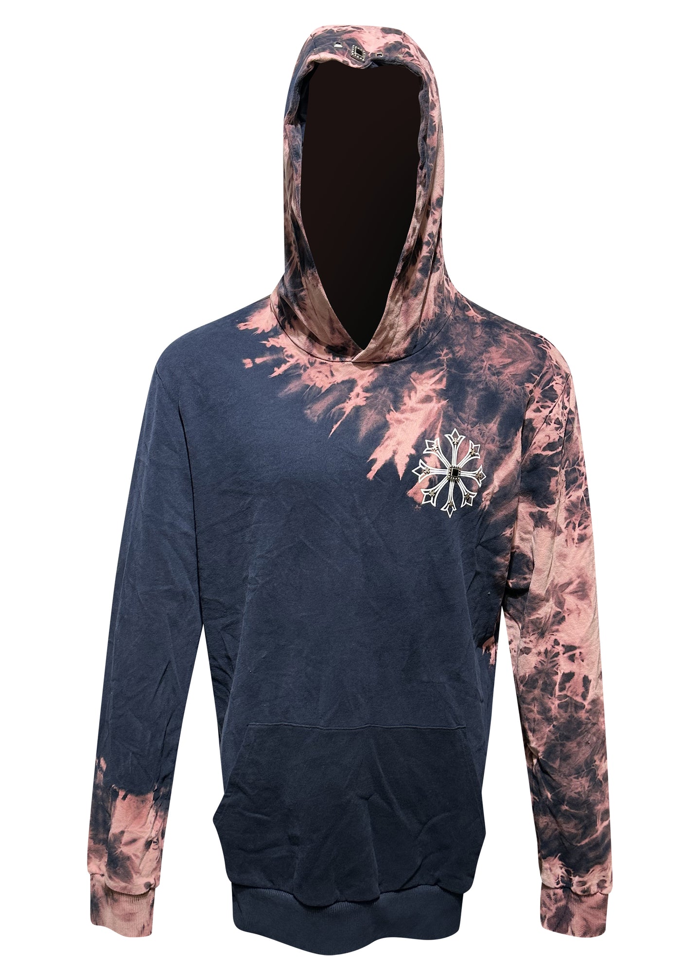 RH45 - Vulcan Tie Dye Hooded Sweatshirt - 200195 - Navy Red Tie Dye